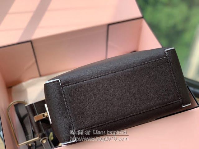 DELVAUX女包 Cool Box新色 巧克力色 德爾沃女手提包 Cl0028小方包巧克力 Delvaux手拎包 女單肩斜挎包  fcs1238